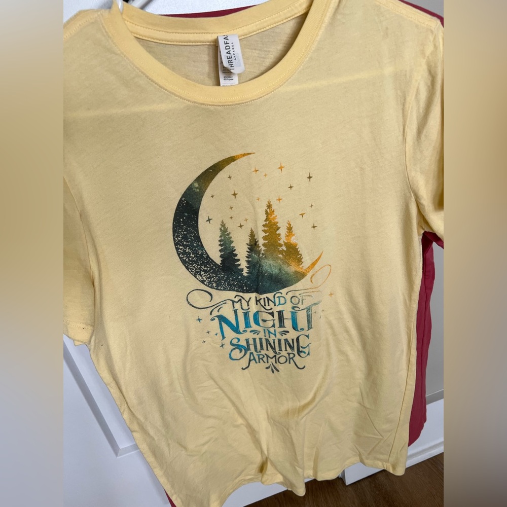 Yellow graphic tee